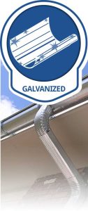 Galvanized gutters in Central Dallas, TX