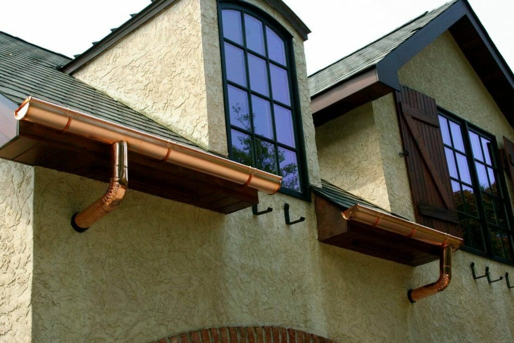 Half-round gutters on a home