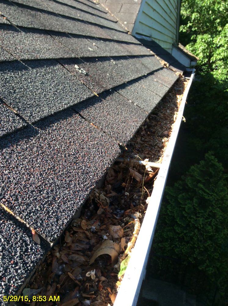 gutter cleaning before
