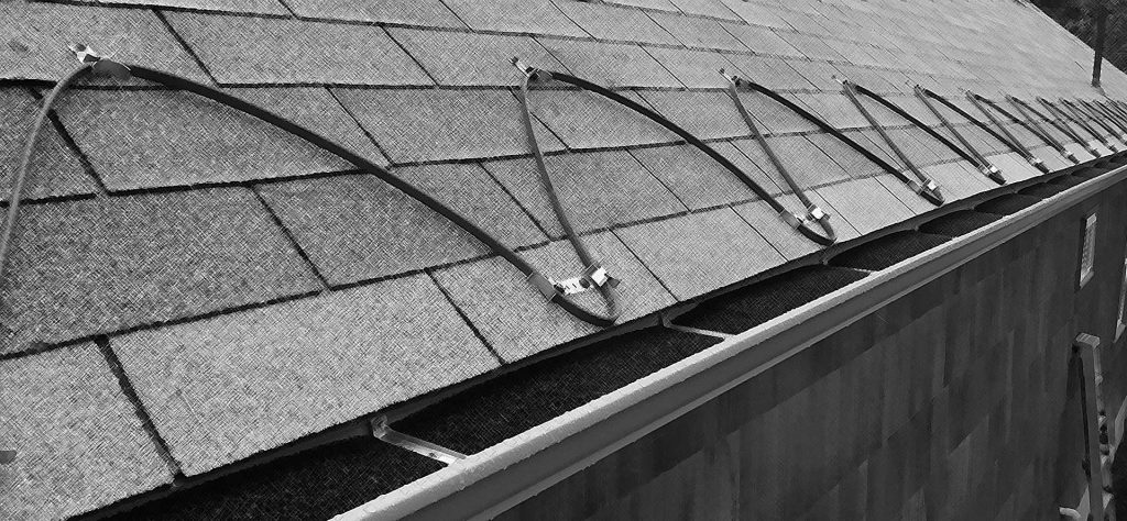 related gutter services - heat tape on roof