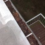 gutter cleaning - before